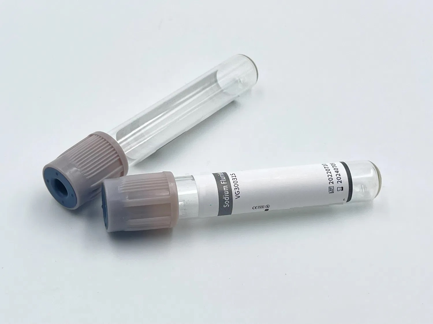 Пробірка вакуумна "Sente-Lab" для збору крові, 2 мл, з фторидом натрію та К3ЕДТА, 13x75 мм, стерильна, з кришкою, IVD